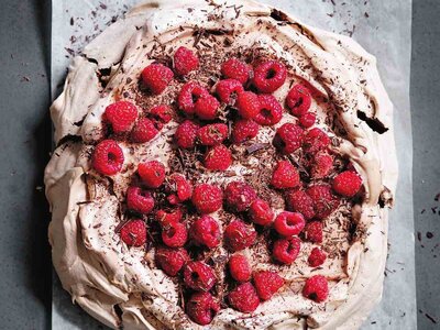 Chocolade Pavlova met Frambozen