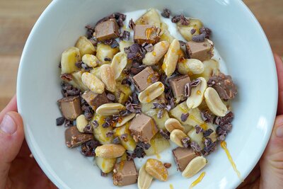 Pindakaas Banaan Cacao Crunch Kom
