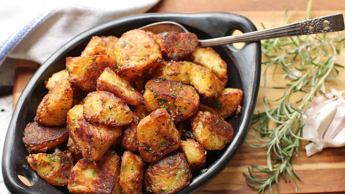 Krokante geroosterde aardappelen