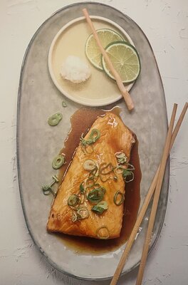 Zalm in zoete saus